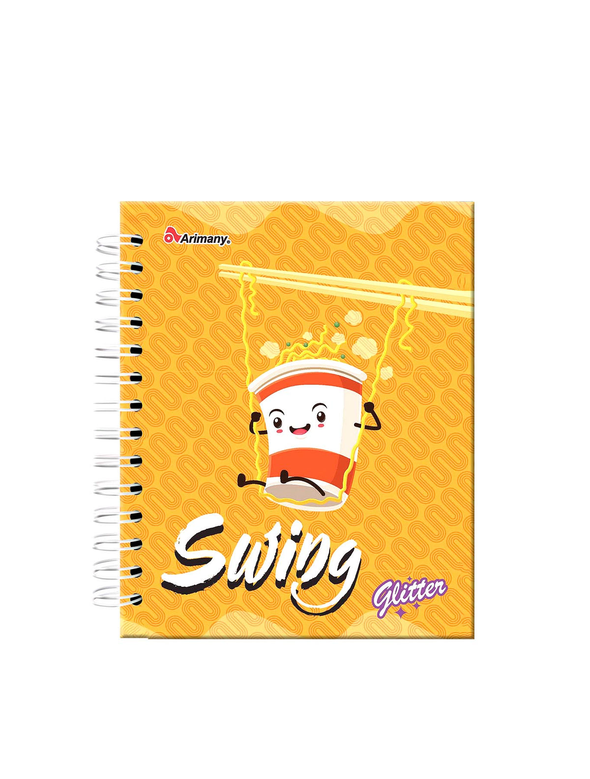 Cuaderno - 1/2 Carta - Doble Anillo - Pasta Dura - Glitter