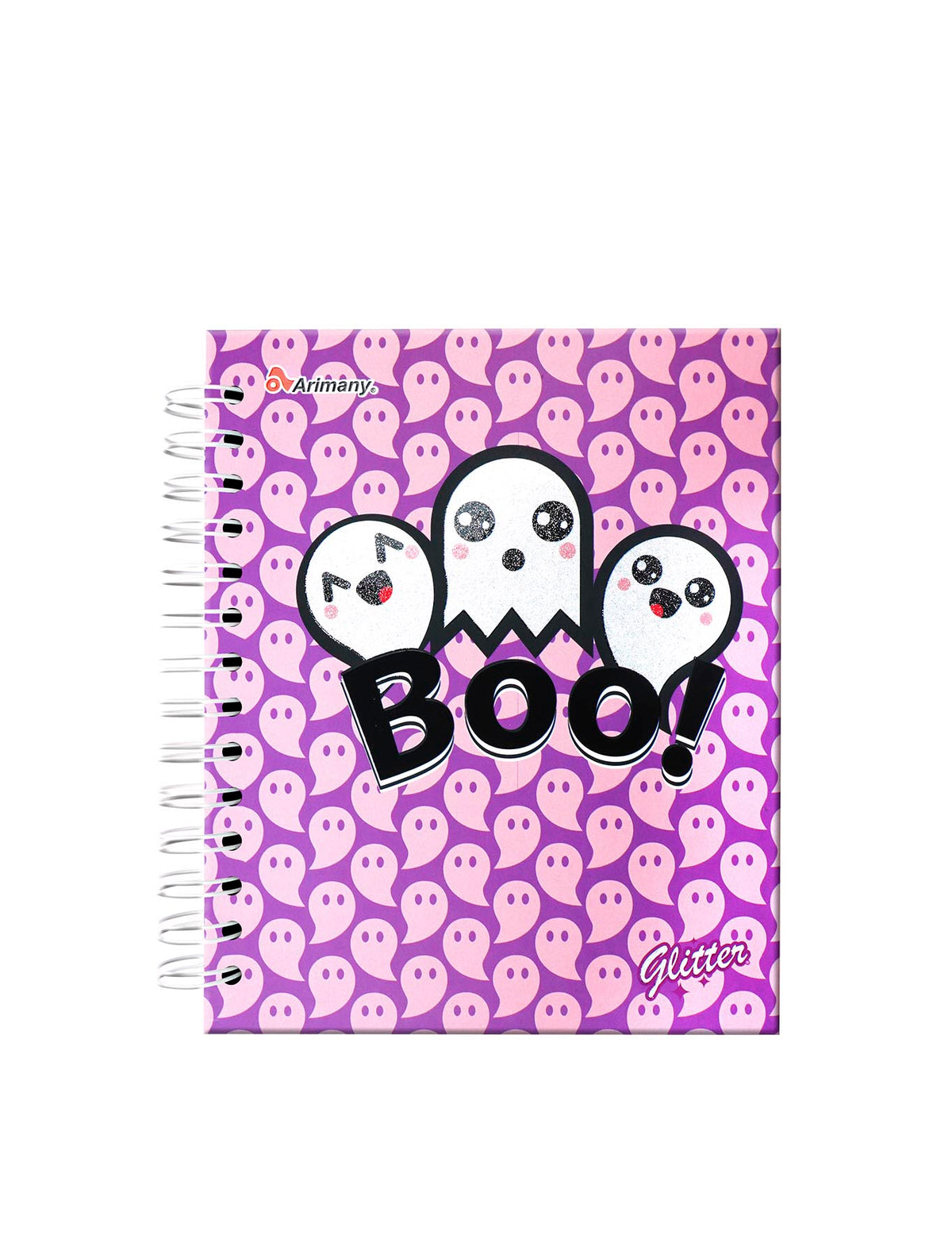 Cuaderno - 1/2 Carta - Doble Anillo - Pasta Dura - Glitter