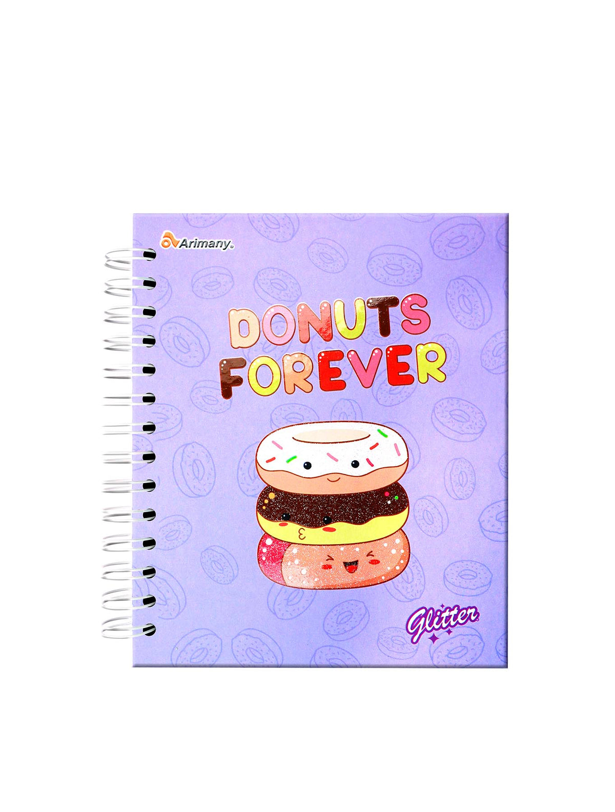 Cuaderno - 1/2 Carta - Doble Anillo - Pasta Dura - Glitter