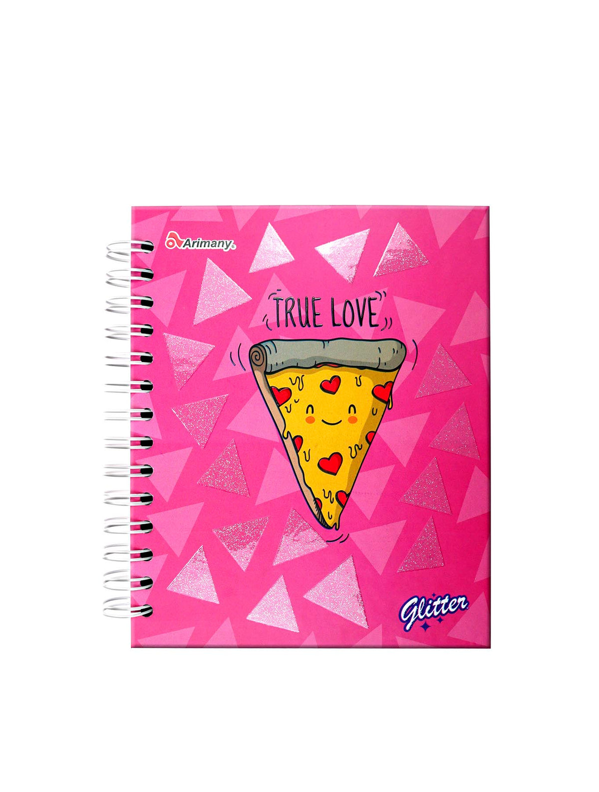 Cuaderno - 1/2 Carta - Doble Anillo - Pasta Dura - Glitter