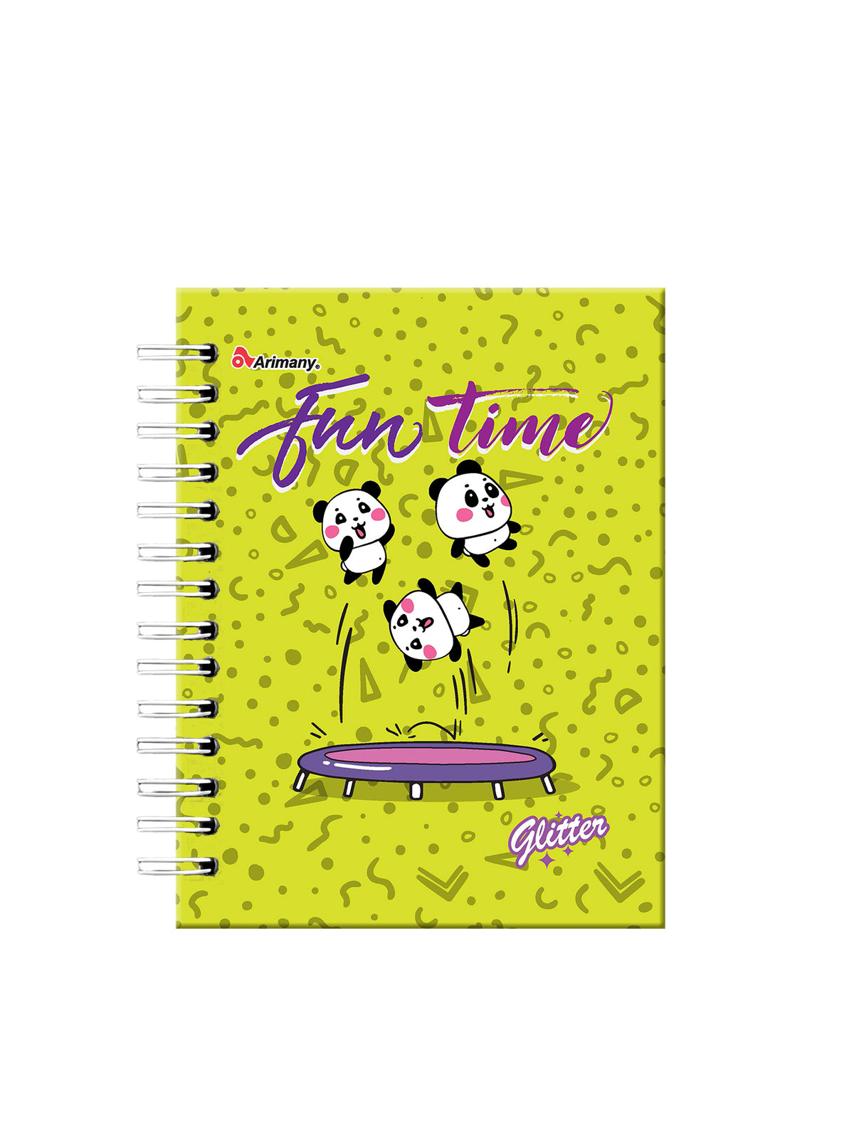 Cuaderno - 1/2 Carta - Doble Anillo - Pasta Dura - Glitter