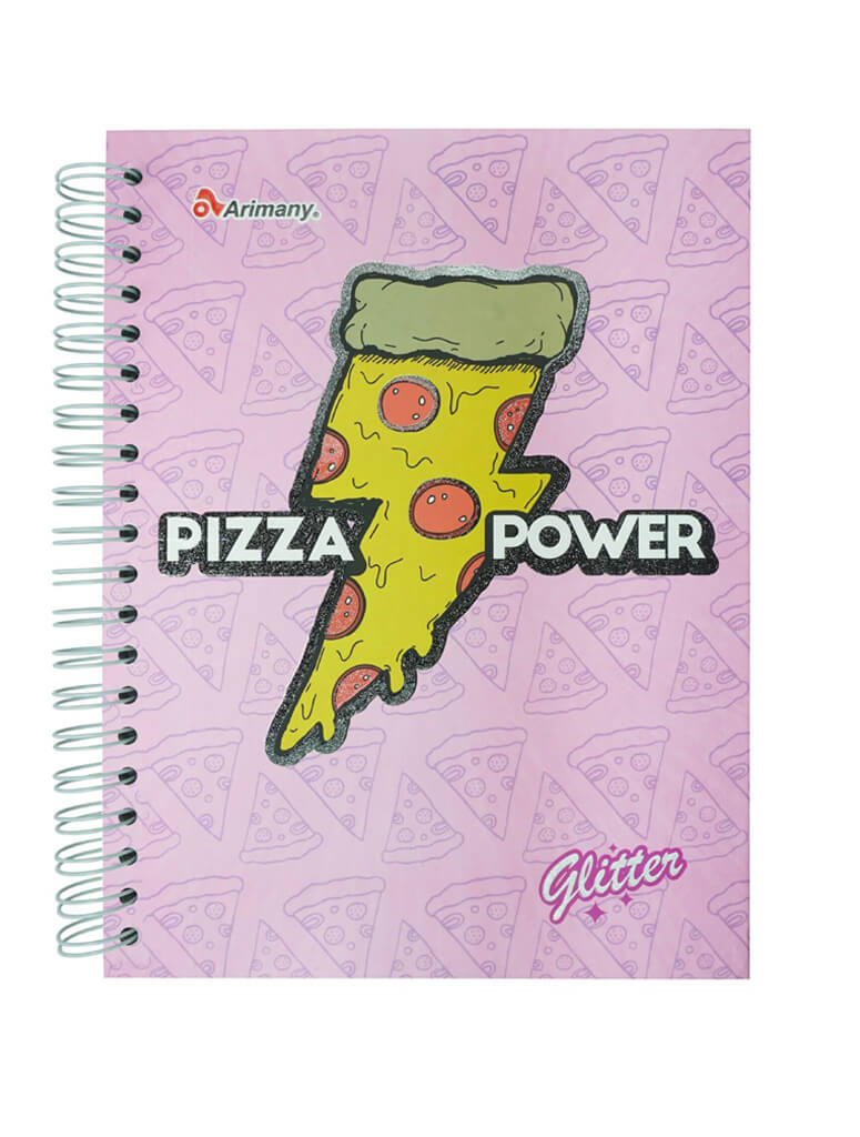 Cuaderno - Universitario - Doble Anillo - Pasta Dura - Glitter