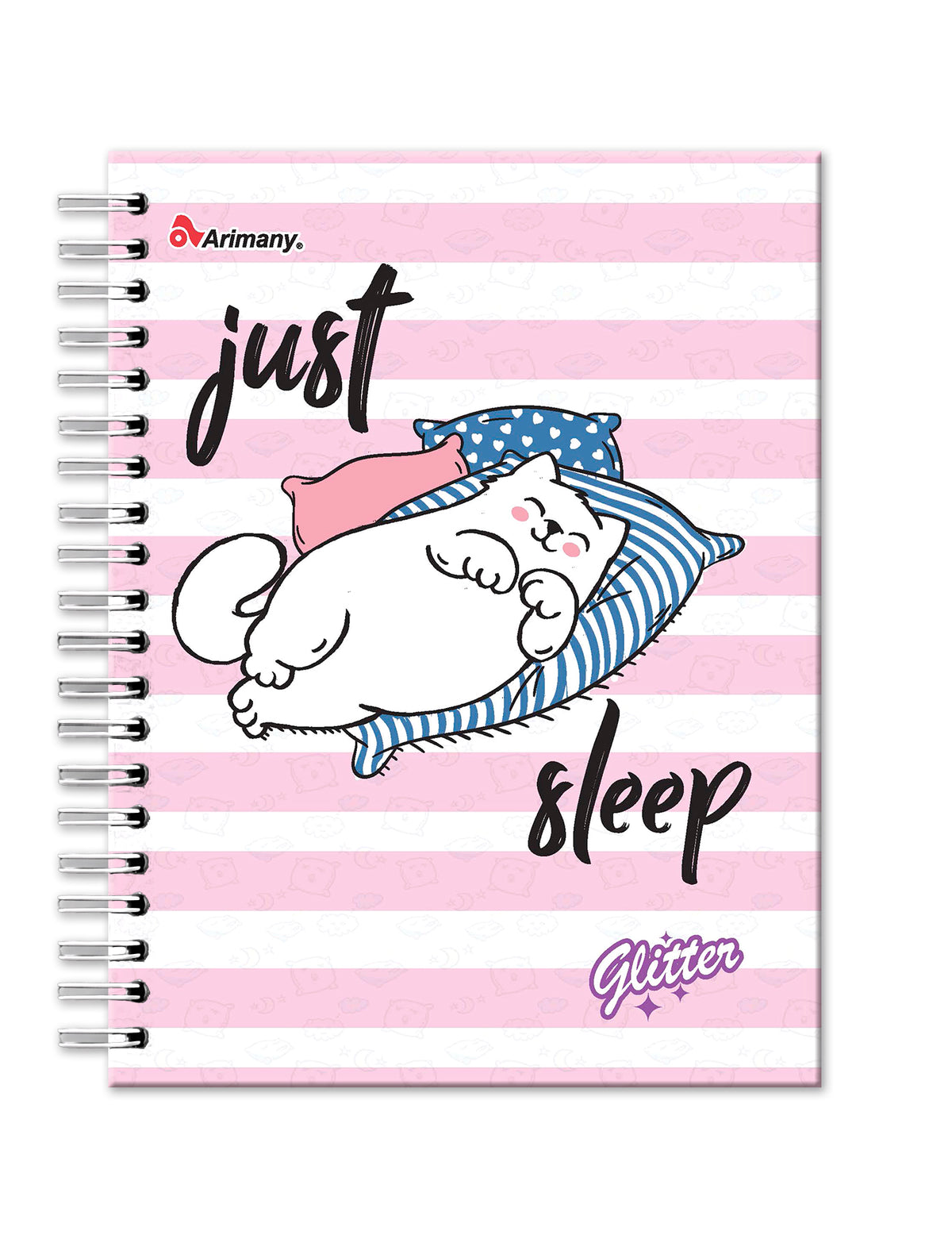 Cuaderno - Universitario - Doble Anillo - Pasta Dura - Glitter