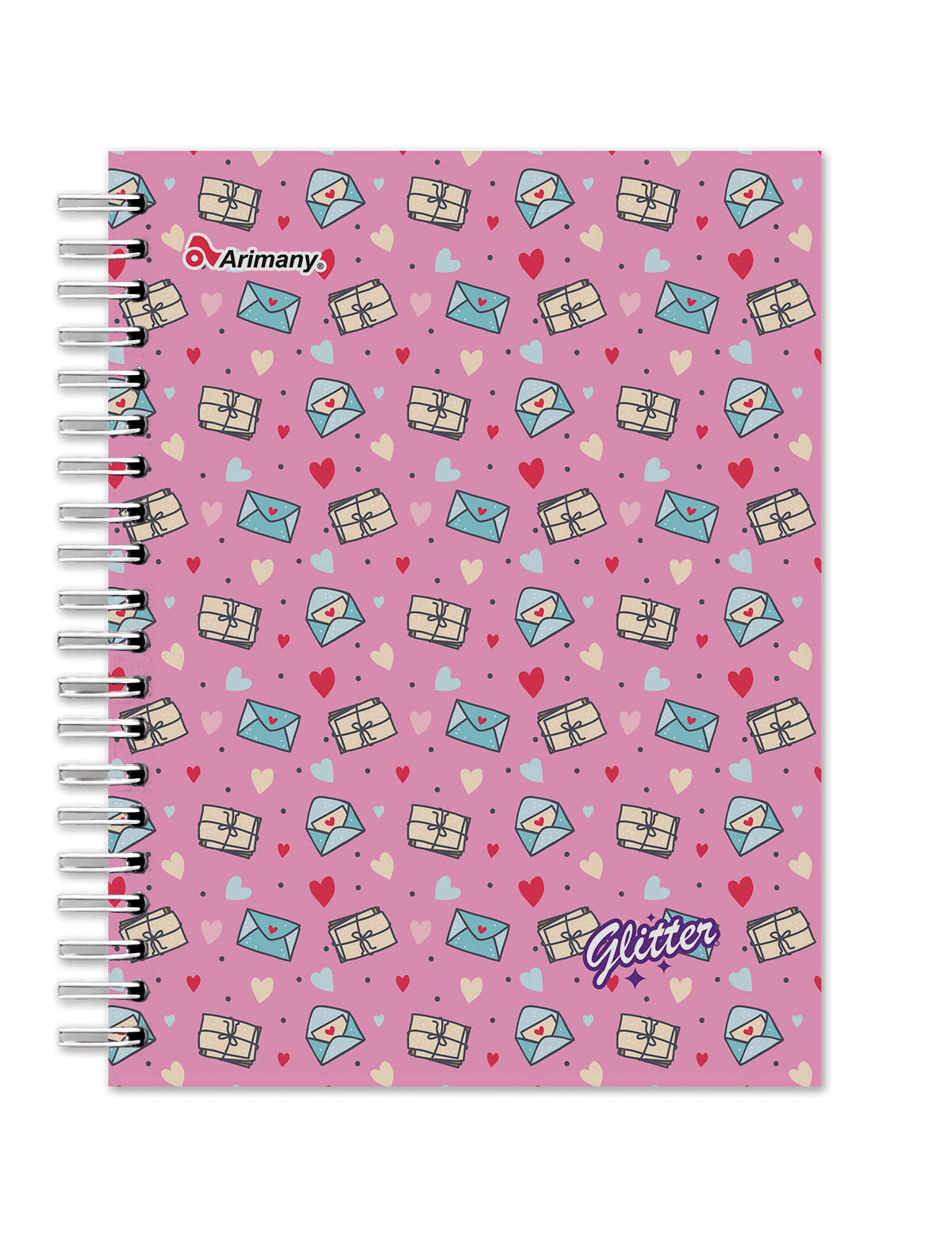 Cuaderno - Universitario - Doble Anillo - Pasta Dura - Glitter