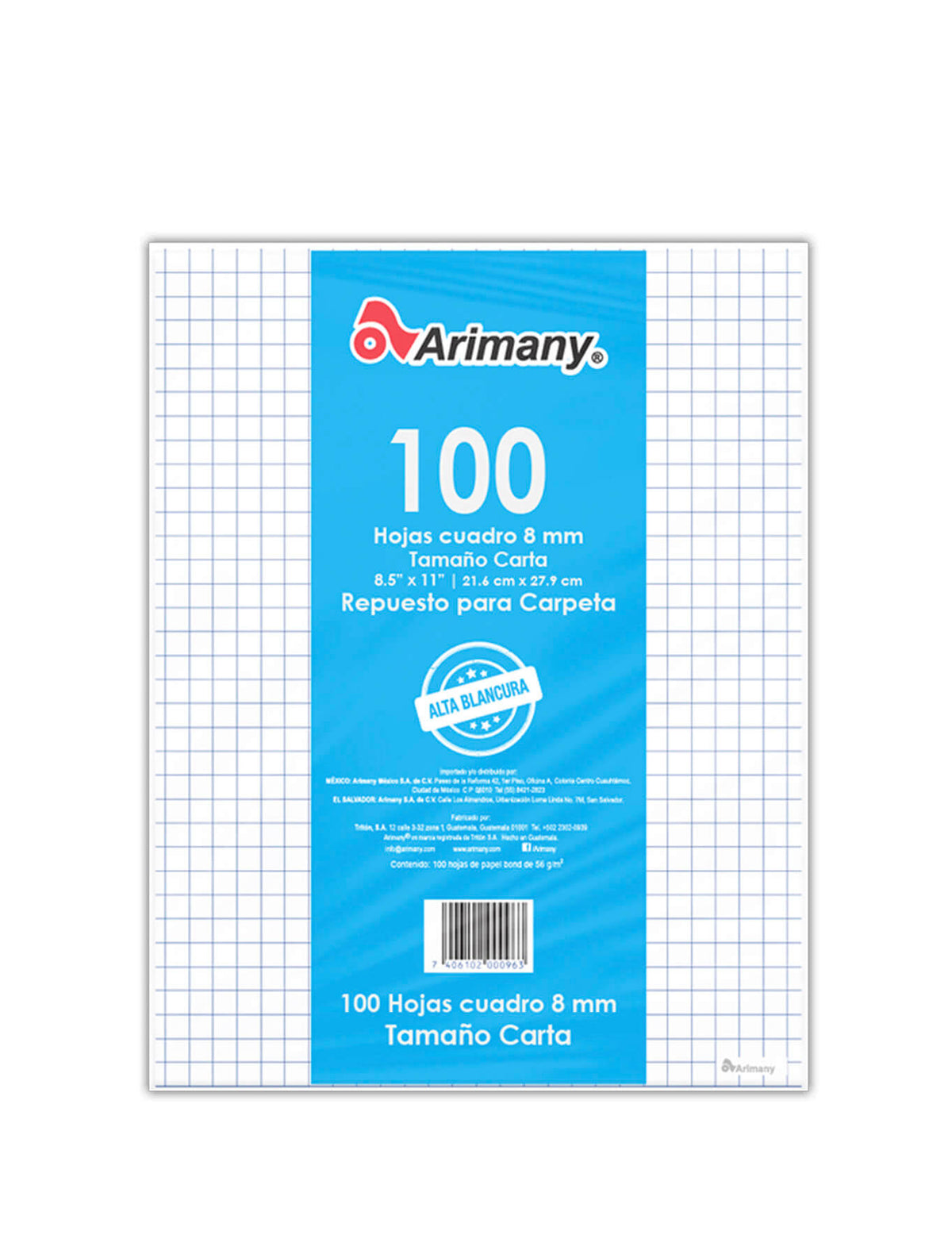 Papel Bond - Rayado y Perforado - Cientos (100 Hojas) - Arimany