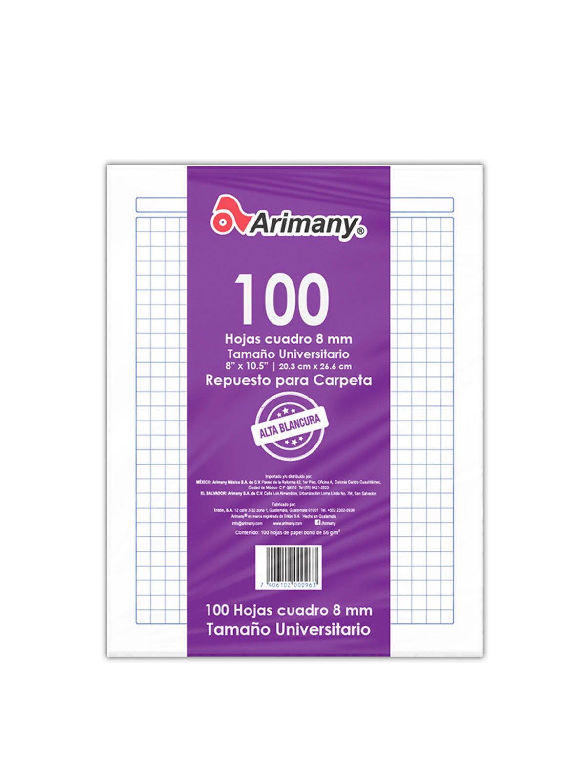 Papel Bond - Rayado y Perforado - Cientos (100 Hojas) - Arimany