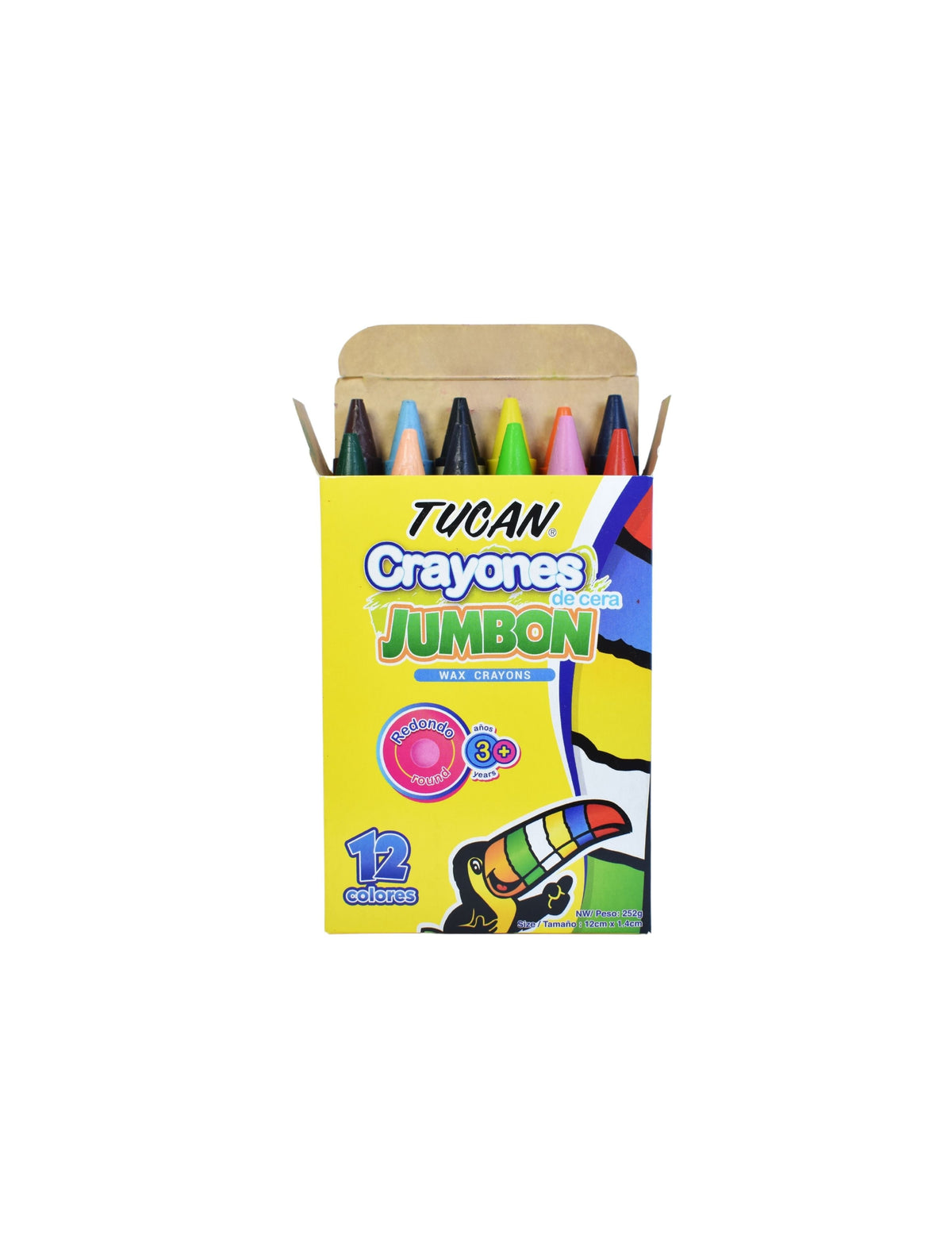 Crayones de Cera Redondos - Tamaño Jumbon - Tucán