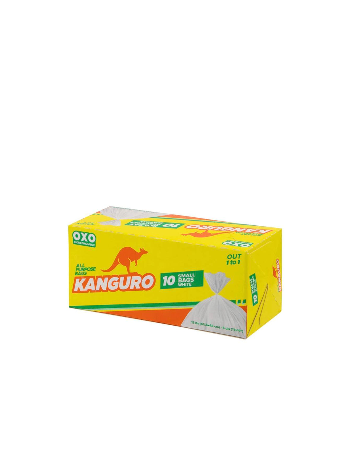 Bolsas de Basura Biodegradables - Pequeño (5 gls) - Blanco - Kanguro