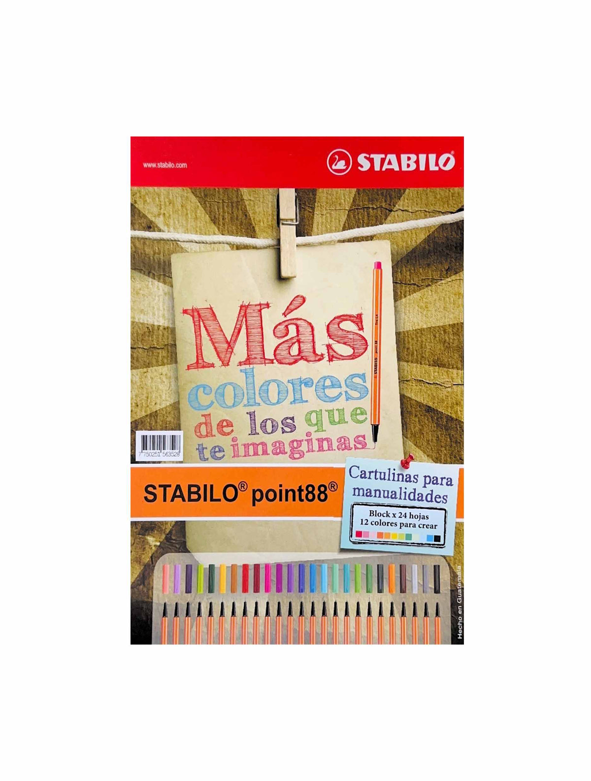Block Cartulina Arco Iris - Stabilo