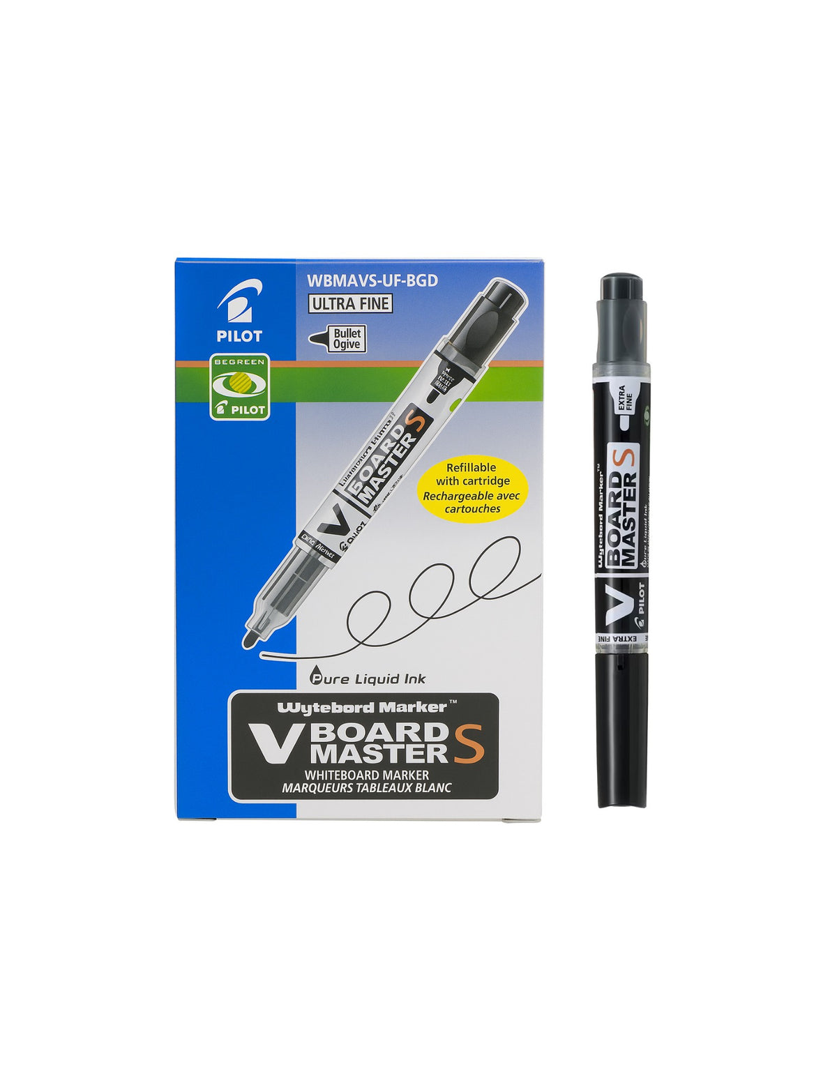 Marcador de Pizarra - Recargable - Punta Ultrafina - V-Board Master S - Pilot
