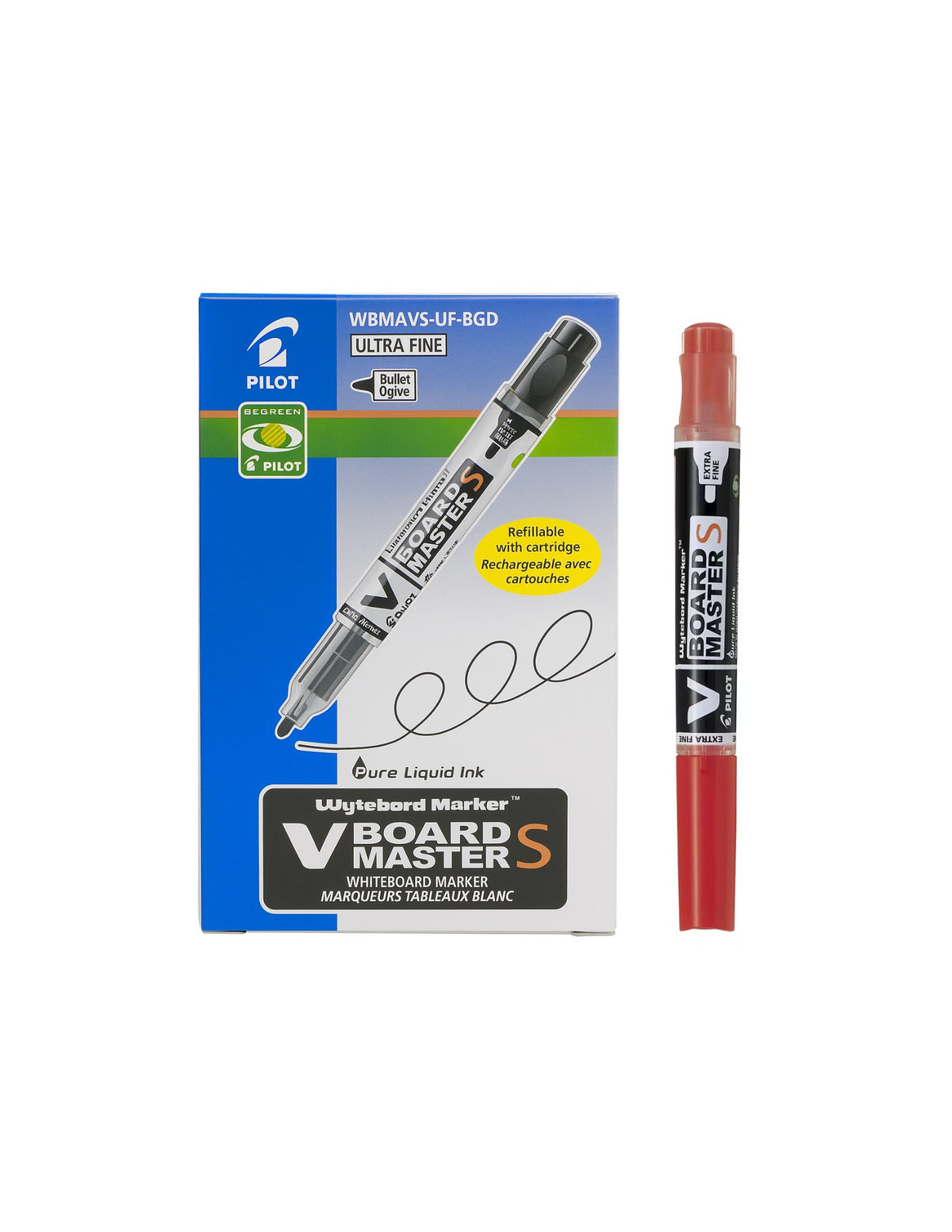 Marcador de Pizarra - Recargable - Punta Ultrafina - V-Board Master S - Pilot