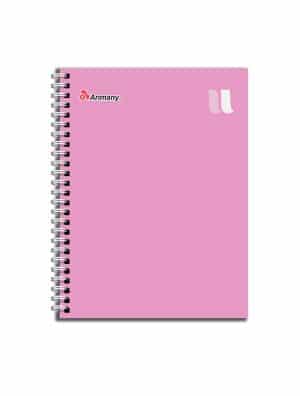 Cuaderno Doble Anillo - Pasta Semidura - Universitario - Arimany U - 100 Hojas - Lineas - Fondant Pink - 1 Unidad