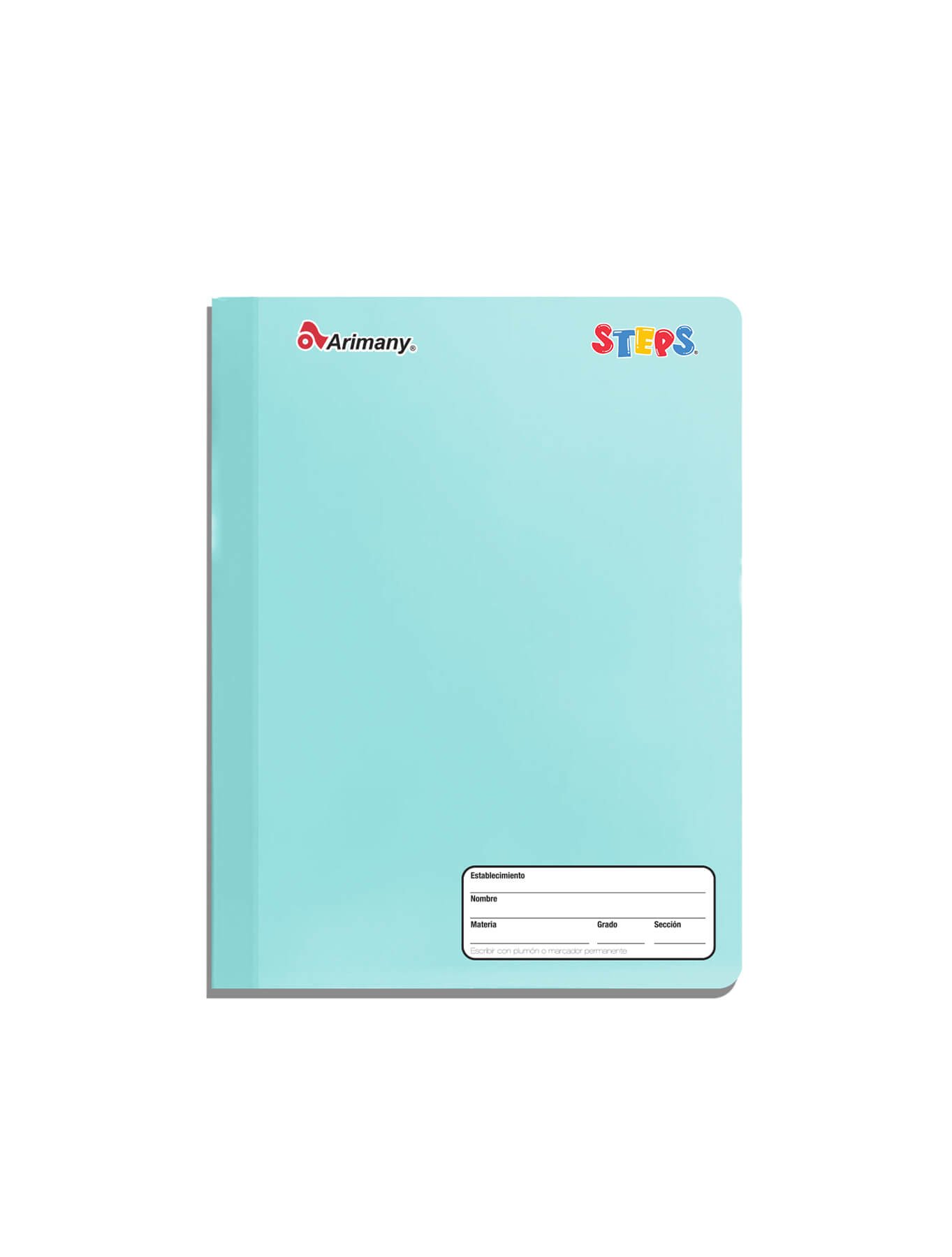 Cuaderno Cosido - 1/2 Carta - Steps - 100 Hojas - Lineas - Celeste - 1 Unidad
