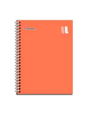 Cuaderno Doble Anillo - Pasta Semidura - Universitario - Arimany U - 200 Hojas - Lineas - Sunset Coral - 1 Unidad