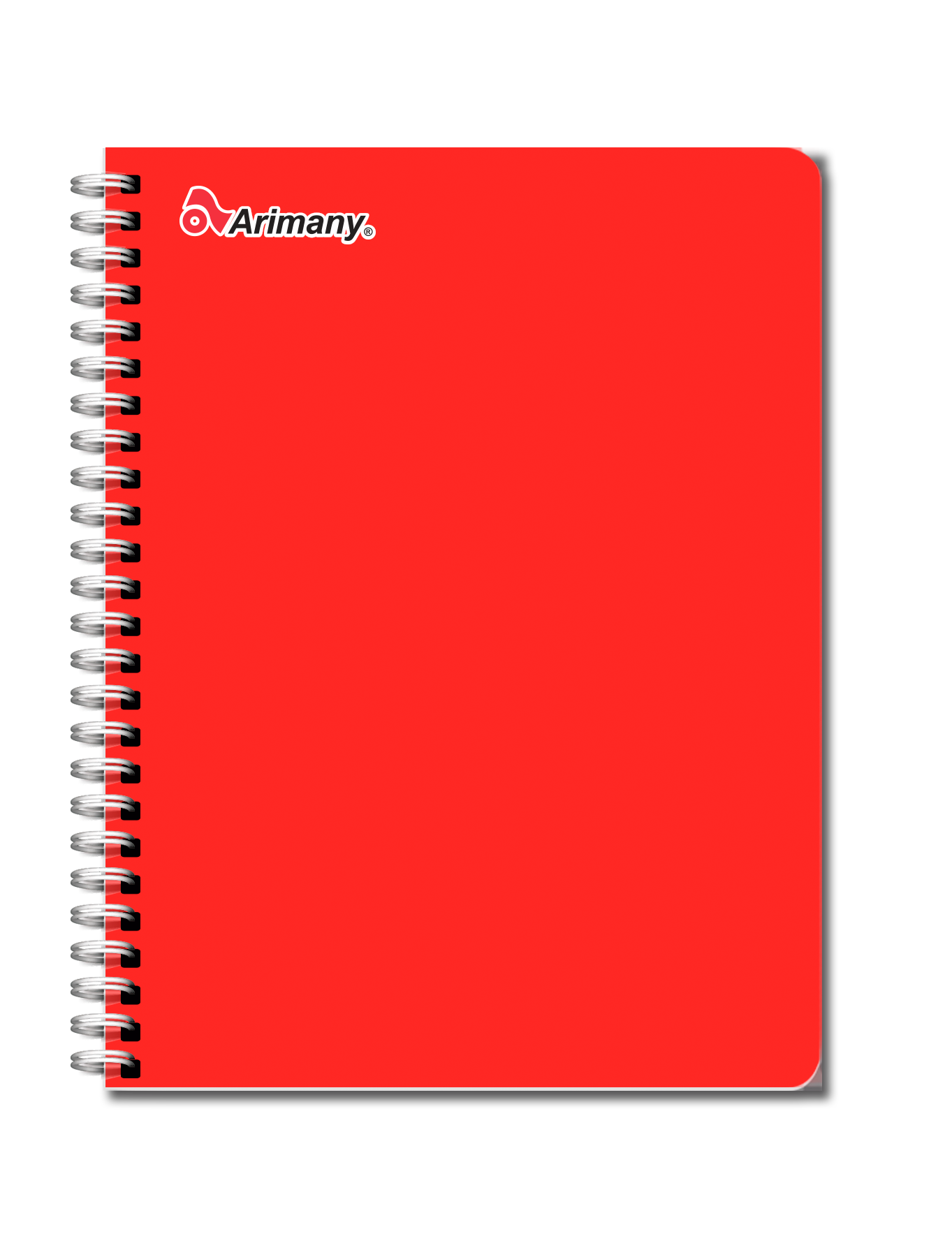 Cuaderno Doble Anillo - Universitario - Arimany - 100 Hojas - Cuadros de 8 mm - Rojo - 1 Unidad