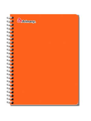 Cuaderno Doble Anillo - Universitario - Arimany - 100 Hojas - Doble Linea - Naranja - 1 Unidad