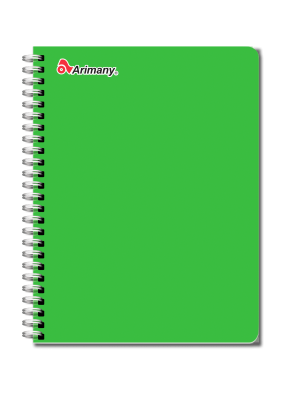 Cuaderno Doble Anillo - Universitario - Arimany - 100 Hojas - Doble Linea - Verde Limón - 1 Unidad