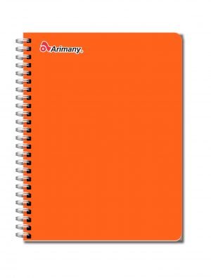 Cuaderno Doble Anillo - Universitario - Arimany - 70 Hojas - Lineas - Naranja - 1 Unidad