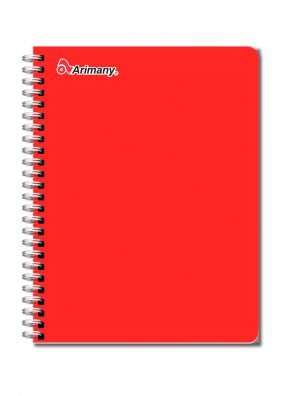 Cuaderno Doble Anillo - Universitario - Arimany - 70 Hojas - Lineas - Rojo - 1 Unidad