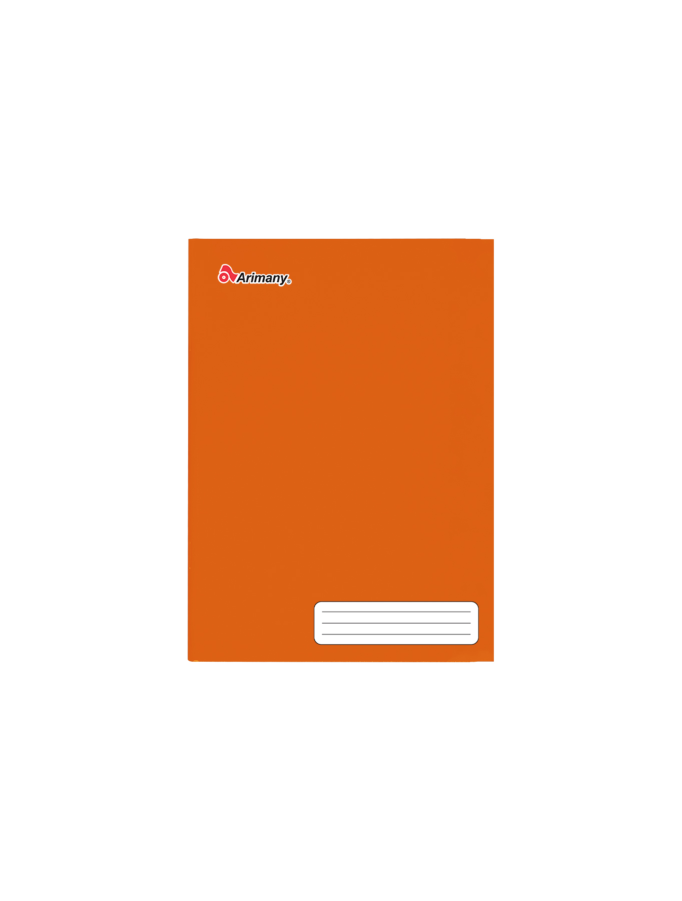 Cuaderno Engrapado - 1/2 Carta - Arimany - 100 Hojas - Cuadros de 8 mm - Naranja - 1 Unidad