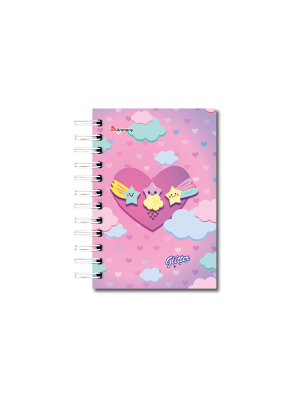 Libreta Doble Anillo - Pasta Dura - Minimaster (16.4 x 10.5 cm) - Glitter - 150 Hojas - Lineas - No 01 - 1 Unidad