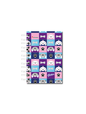 Libreta Doble Anillo - Pasta Dura - Minimaster (16.4 x 10.5 cm) - Glitter - 150 Hojas - Lineas - No 09 - 1 Unidad