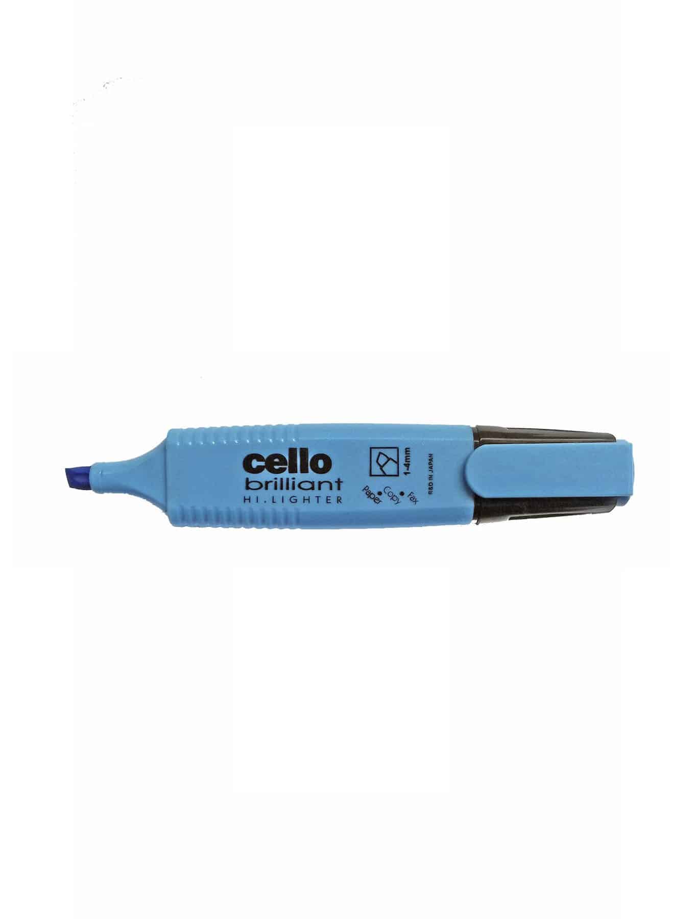 Marcador-Resaltador-Cello-Azul-Brilliant Highlighter-1 Unidad