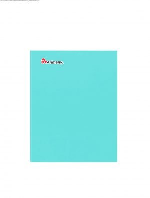 Cuaderno Cosido - Empastado - 1/2 Carta - Arimany - 100 Hojas - Cuadros de 8 mm - Celeste - 1 Unidad