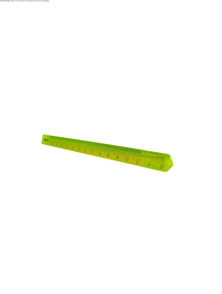 Regla - Milan - 15 Centimetros - Triangular - Amarillo - 1 Unidad - Arimany