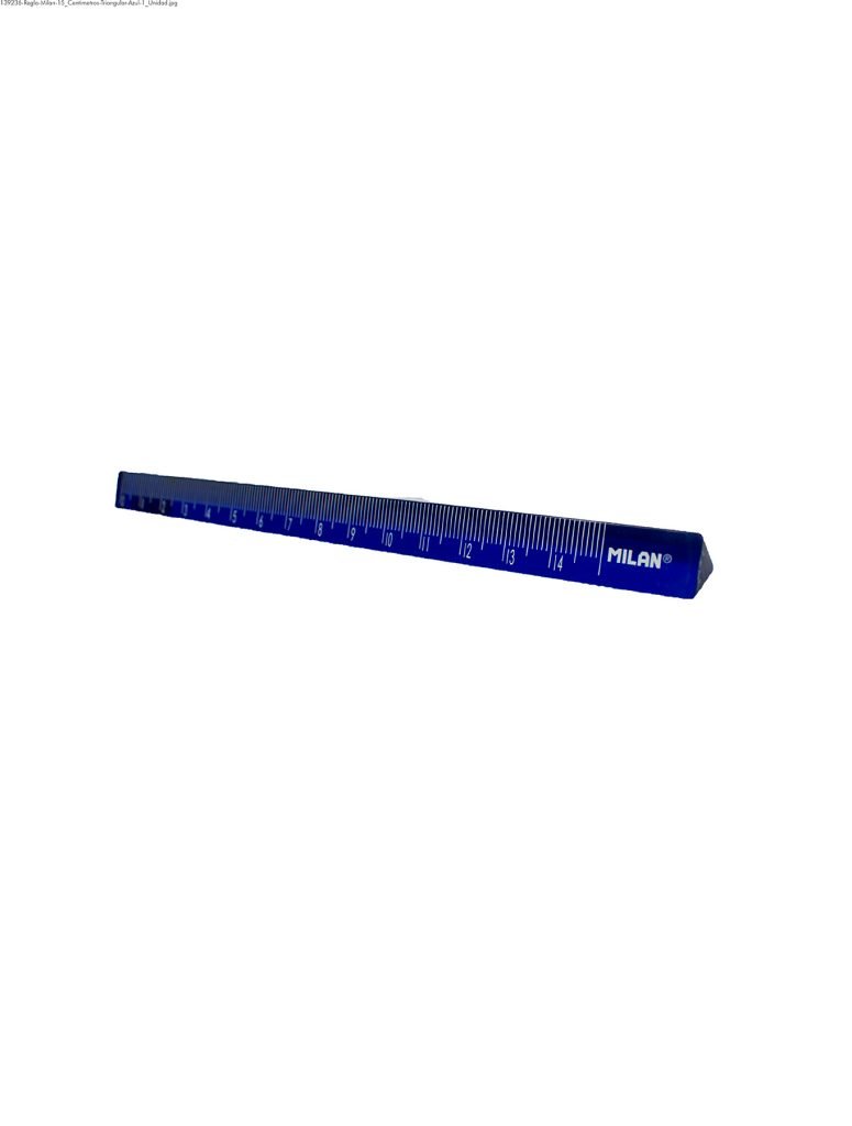 Regla - Milan - 15 Centimetros - Triangular - Azul - 1 Unidad - Arimany