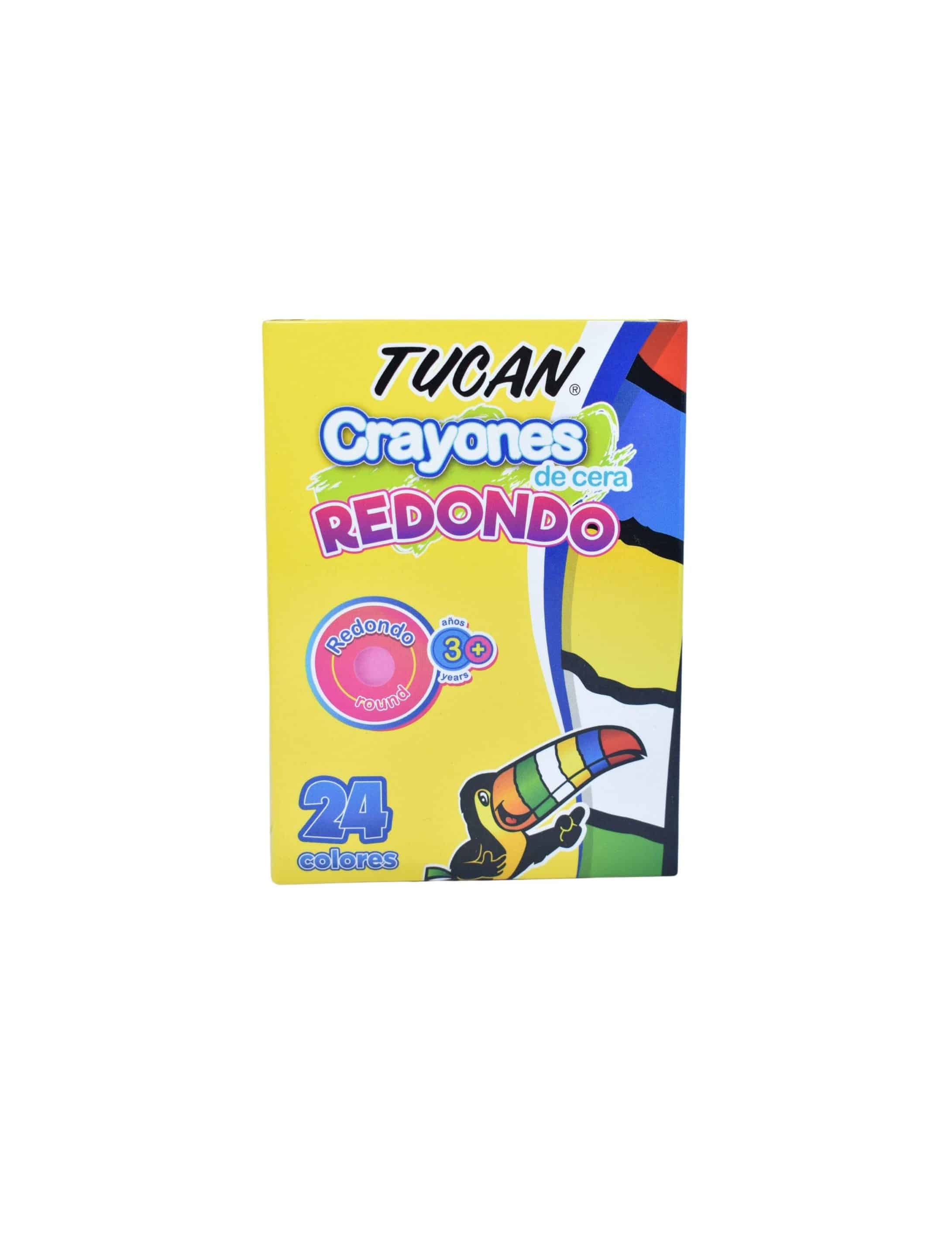 Crayón De Cera - Tucan - 24 Colores - Tamaño Estandar - Redondo - 1 Unidad