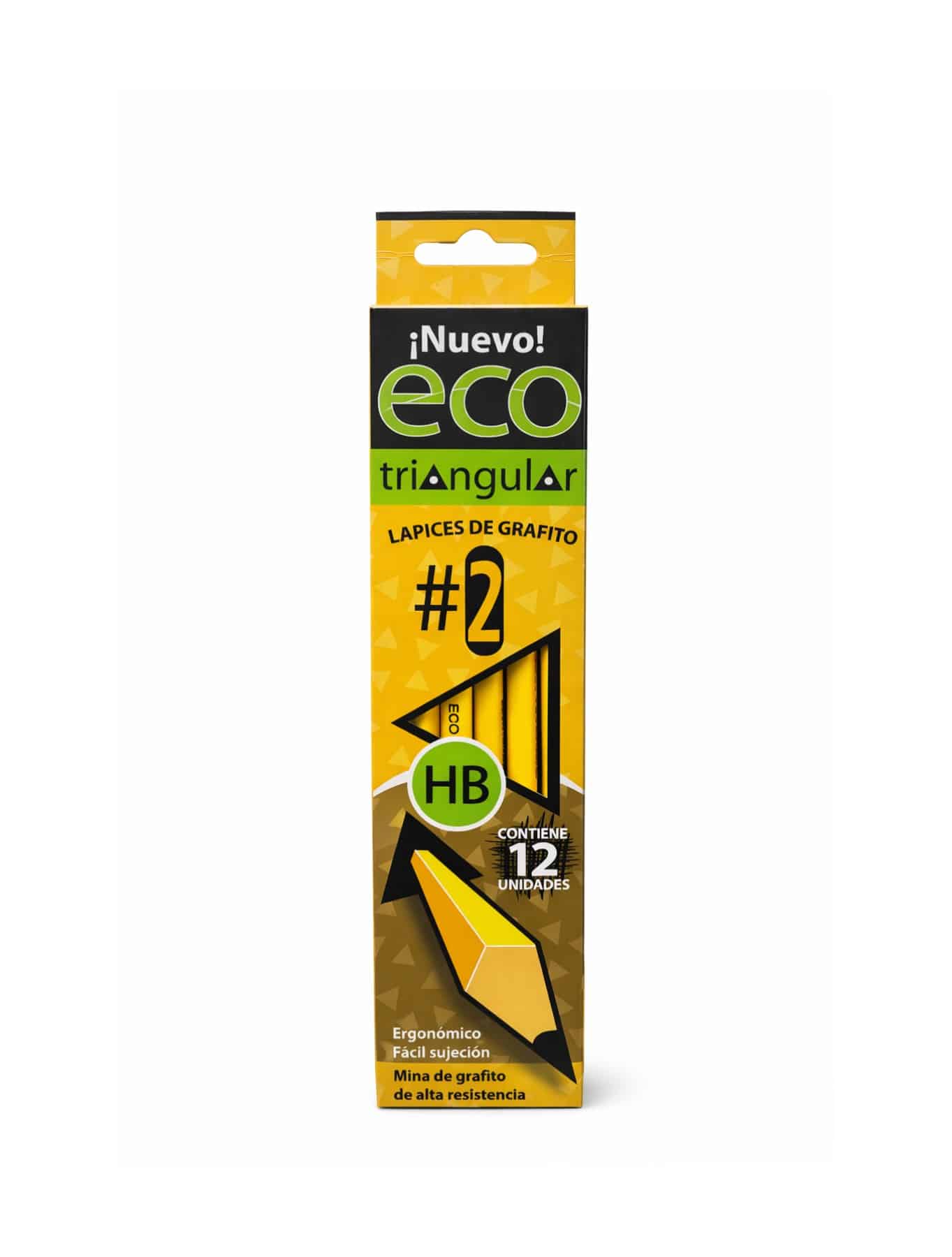 Lapiz - Bolik - Ecologico HB - Triangular - Amarillo - 12 Unidades