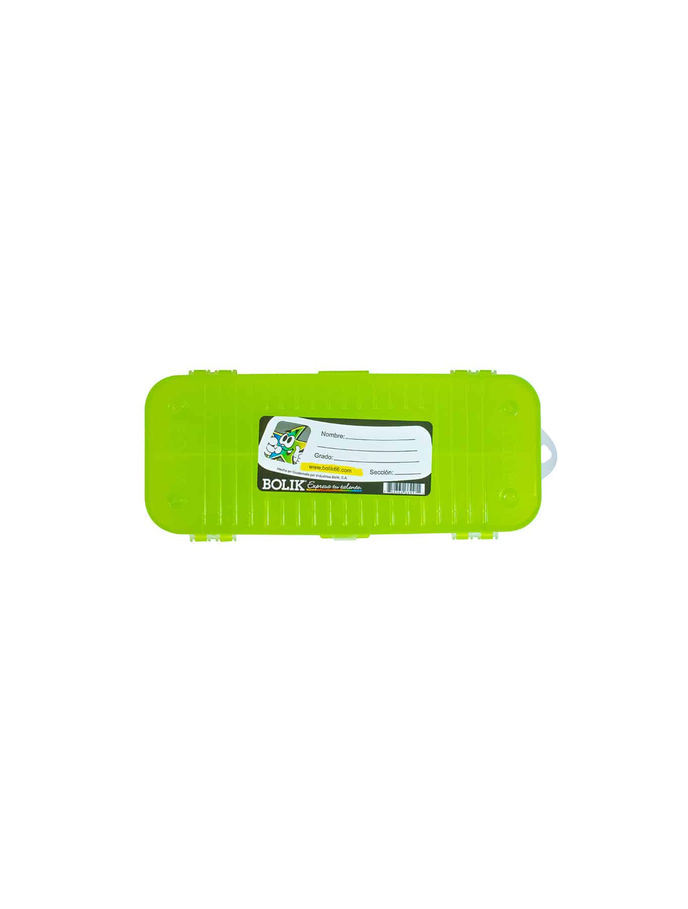 Estuche - Bolik - Verde - Plastico - Portalapiz - 1 Unidad