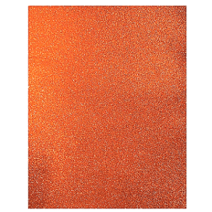 Foamy con Brillantina - Tamaño Carta - Naranja - 1 Unidadidad