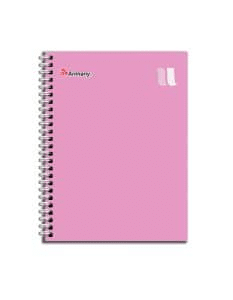 Cuaderno Doble Anillo - Pasta Semidura - Universitario - Arimany U - 200 Hojas - Multimateria - Fondant Pink - 1 Unidad
