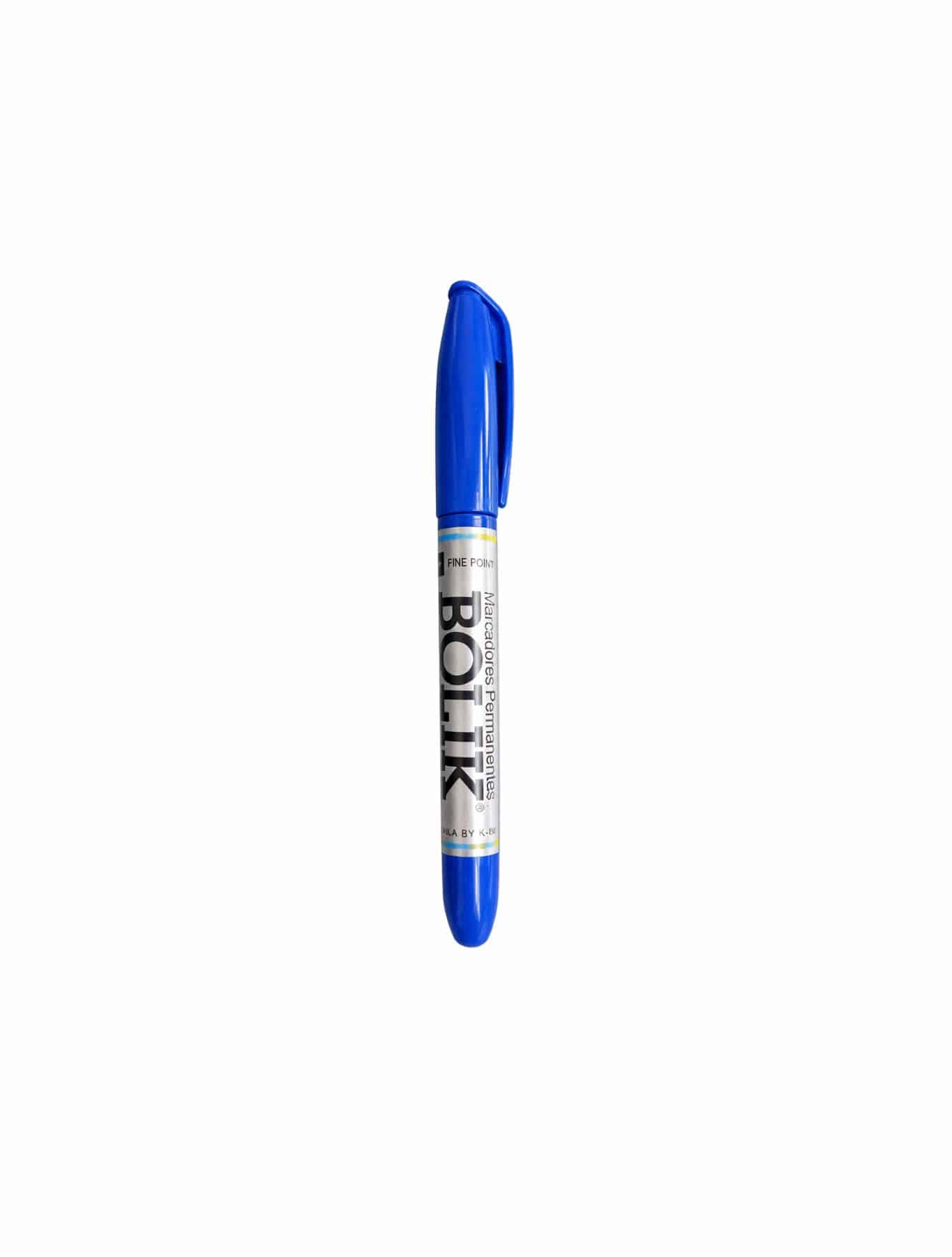 Marcador - Bolik - Permanente - Azul - Punta Fina - 1 Unidad