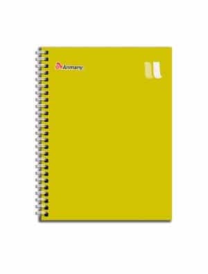 Cuaderno Doble Anillo - Pasta Semidura - Universitario - Arimany U - 200 Hojas - Multimateria - Citrus Lime - 1 Unidad