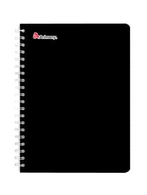 Cuaderno Doble Anillo - Pasta Dura - Universitario - Arimany - 100 Hojas - Cuadros de 8 mm - Negro - 1 Unidad