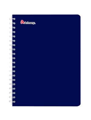 Cuaderno Doble Anillo - Pasta Dura - Universitario - Arimany - 100 Hojas - Cuadros de 8 mm - Azul Marino - 1 Unidad