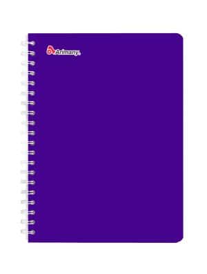 Cuaderno Doble Anillo - Pasta Dura - Universitario - Arimany - 100 Hojas - Cuadros de 8 mm - Morado - 1 Unidad