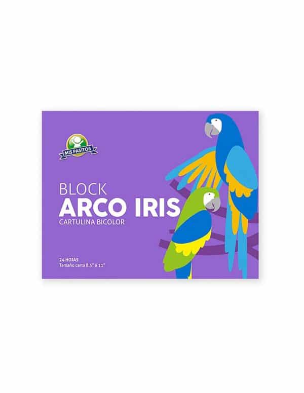 Block Cartulina-Arco Iris-Mis Pasitos-Carta-24 Hojas-1 Unidad