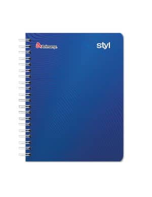 Cuaderno Doble Anillo - Pasta Semidura - Universitario - Styl - 100 Hojas - Cuadros de 7 MM - No 04 - 1 Unidad