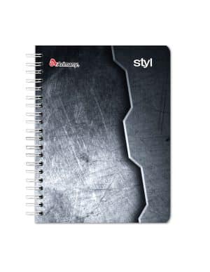 Cuaderno Doble Anillo - Pasta Semidura - Universitario - Styl - 100 Hojas - Cuadros de 7 MM - No 05 - 1 Unidad