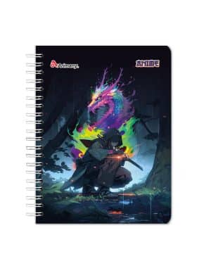 Cuaderno Doble Anillo - Pasta Semidura - Universitario - Anime - 100 Hojas - Lineas - No 03 - 1 Unidad