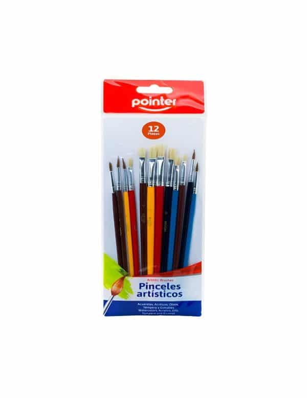 Juego De Pinceles - Artisticos - Pointer - 12 Piezas - 1 Unidad - Arimany