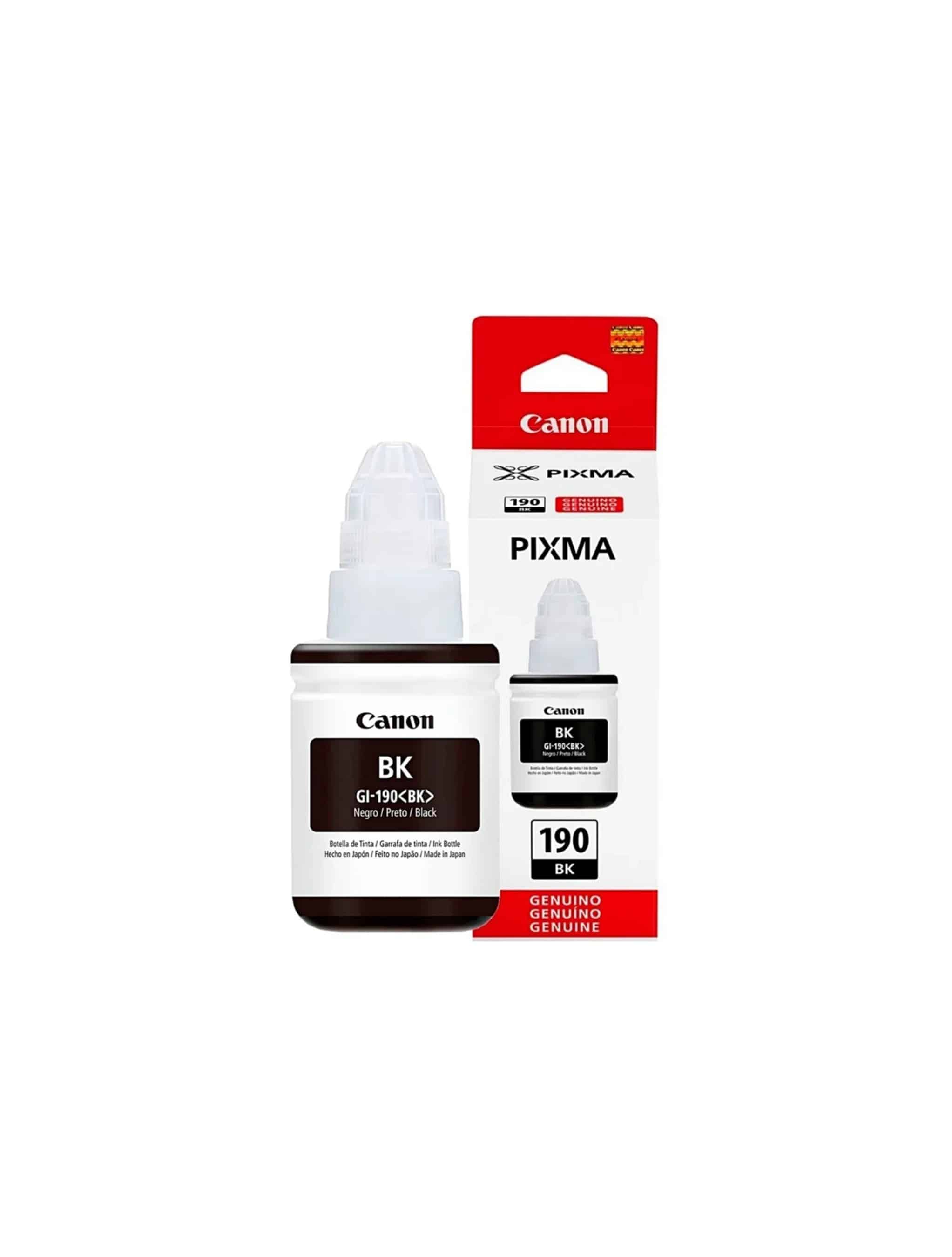 Tinta Para Impresora - Canon - Gi - 190Bk - Negro - Botella - 135 Ml - 1 Unidad