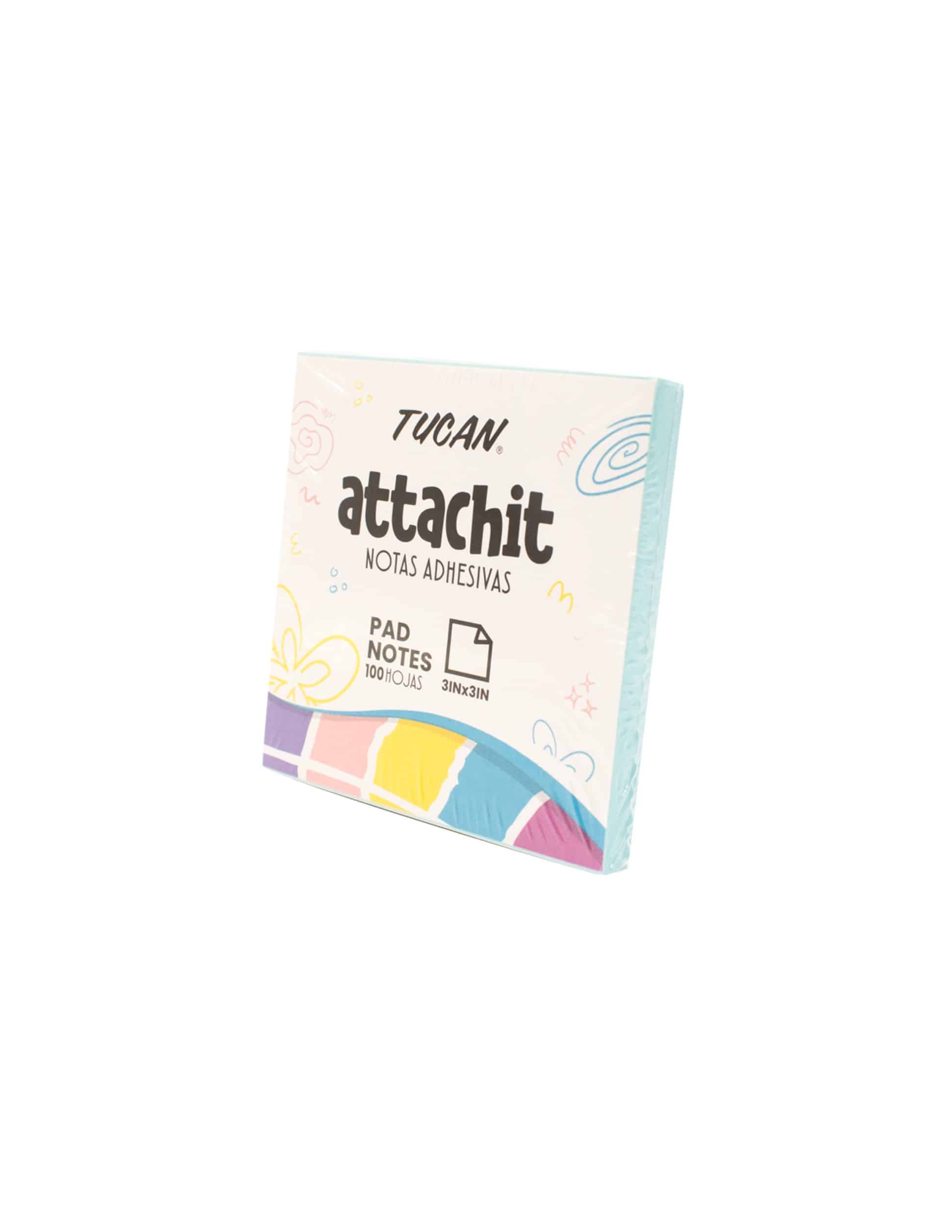 Notas Adhesivas - Tucan - 3x3 Pulgadas - Celeste Pastel - 100 Hojas - 1 Unidad