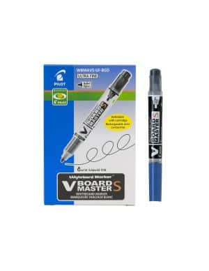 Marcador - Pizarra - Recargable - Pilot - V-Board Master - Azul - Punta Ultra Fina - Caja de 12 Unidades