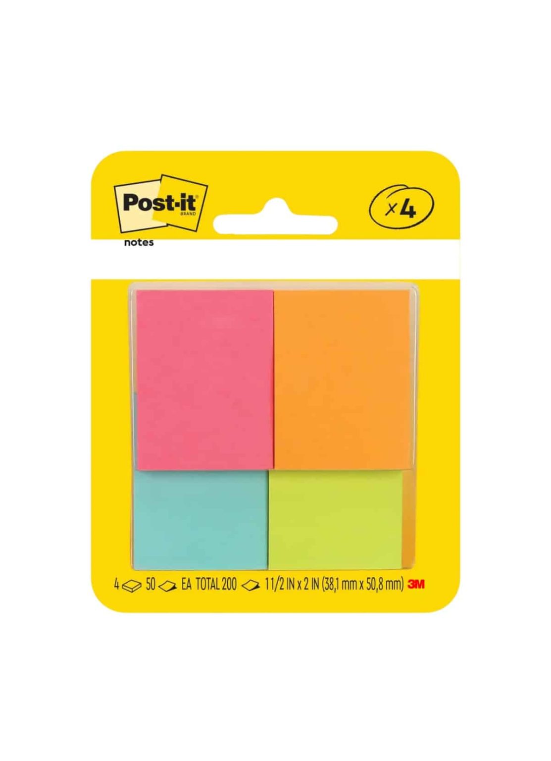 Notas Adhesivas (12 Blocs) De 1.5 X 2 Pulgadas, Postes Adhesivos