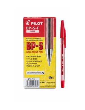 Lapicero - Pilot - BP-S-F - Rojo - Punta Metal - 0.7 mm - Caja de 12 Unidades